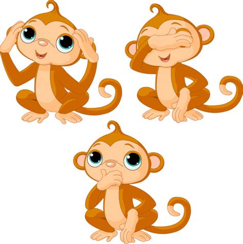 Cute Cartoon Monkey Vector 01 Free Download