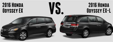 The 2016 honda odyssey leads the pack in our minivan rankings. 2016 Honda Odyssey EX vs EX-L