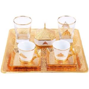 Buy Turkish Coffe Set For Two Golden Colour Grand Bazaar Istanbul
