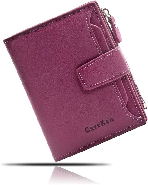 Women S Leather Card Purse RFID Blocking Wallet Small Compact Bifold
