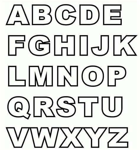 Banners, bulletin boards, alphabet units, learning activities & abc crafts. Printable alphabet letters - Alphabet printables templates ...