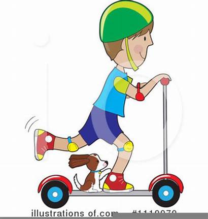Scooter Clipart Cartoon Clip Scooters Illustration Royalty