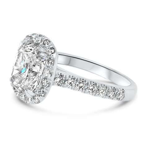 Ct Cushion Cut Diamond Halo Ring Underwoods Jewelers