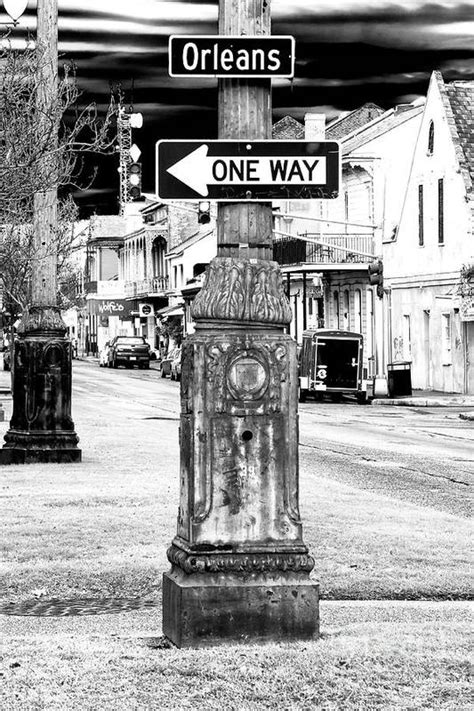 Orleans Street One Way Sign In New Orleans Art Print By John Rizzuto