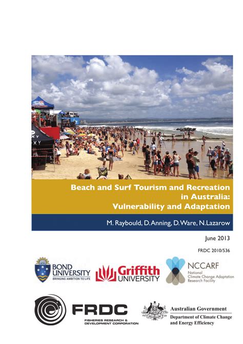 Pdf Beach And Surf Tourism And Recreation In Australia Vulnerability And Adaptation