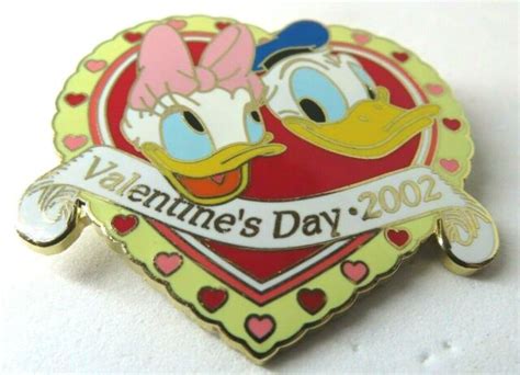 Disney Pin Disneyland Valentines Day 2002 Donald And Daisy Le 2500