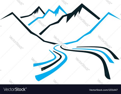 Mountains And Valley Royalty Free Vector Image