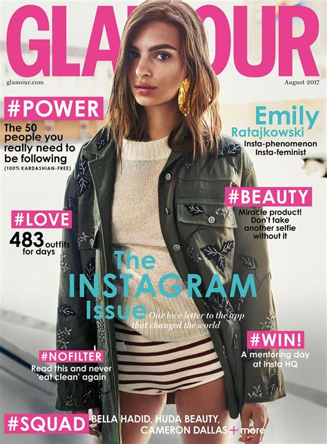 Emily Ratajkowski Glamour August 2017 Cover Star Glamour Uk