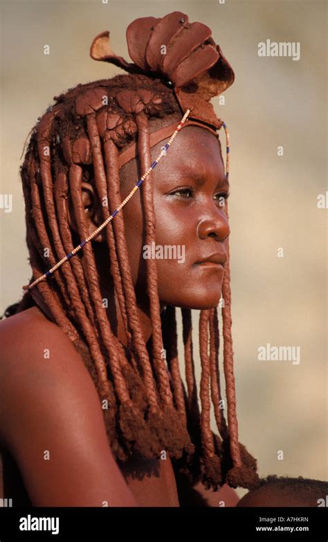 Himba Woman Portrait Kunene Region Kaokoland Namibia Stock Photo Alamy