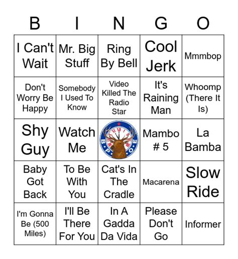 One Hit Wonders Bingo Card