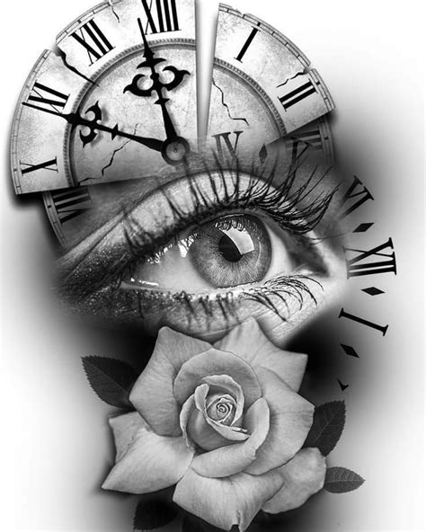 Tattoostyle Tattoo Design Drawings Time Piece Tattoo Clock Tattoo
