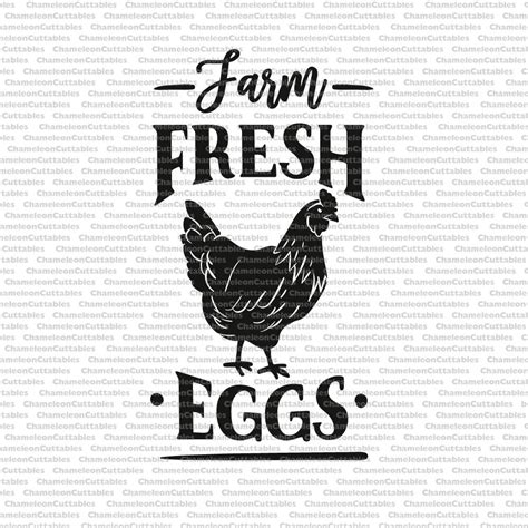 Farm Fresh Eggs Svg Eps Png Jpeg Dxf Vector Cut File