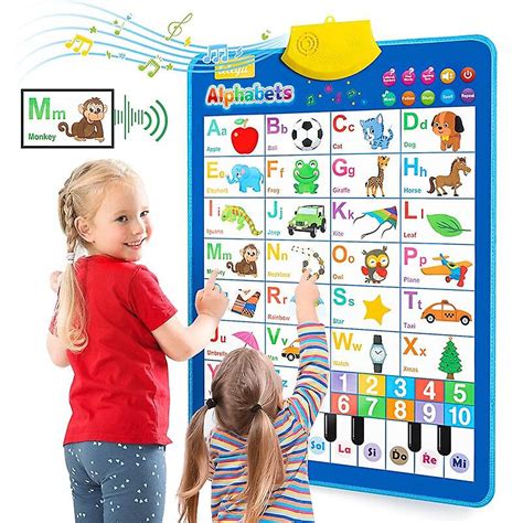 Elektroniskt Väggdiagram Interaktivt Alfabet Småbarn Förskola Pedagogiska Spel