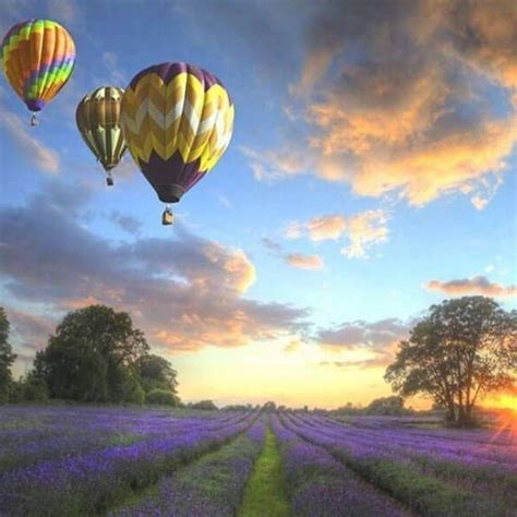 Te apetece dar una vuelta en un globo aerostático al atardecer