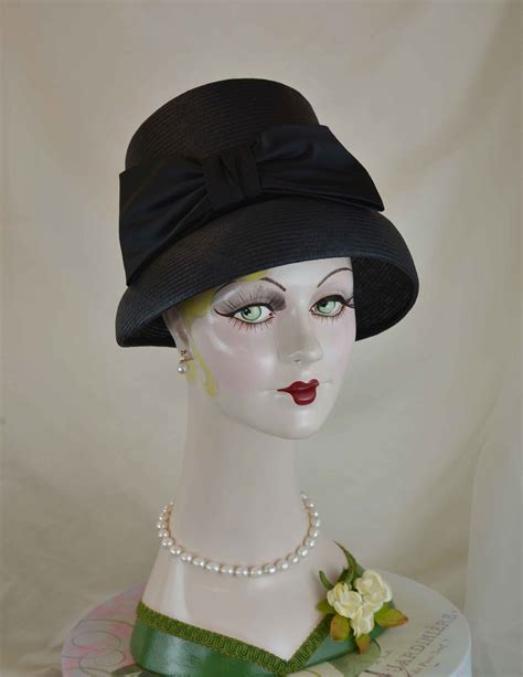 Elegant Ladies Black Tea Party Hat Vintage Hat Etsy