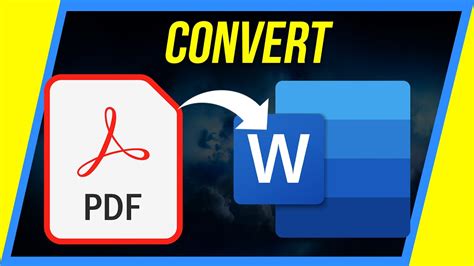 How To Convert Pdf To Word Youtube