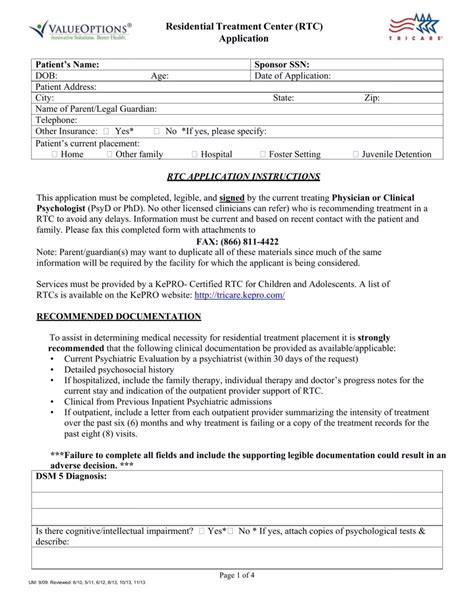 Tricare Warf Form Fill Out And Sign Printable Pdf Tem