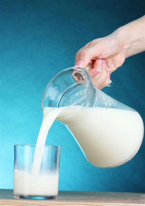 Milk Poured Into Glass Stock Photo Image Of Fresh Beverage 21167646