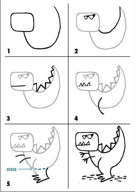 Desenhos Fáceis De Desenhar Passo A Passo Mamãe Tagarela Dinosaur
