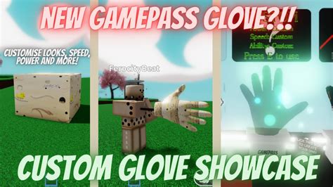 New Gamepass Custom Glove Showcase Roblox Slap Battles YouTube