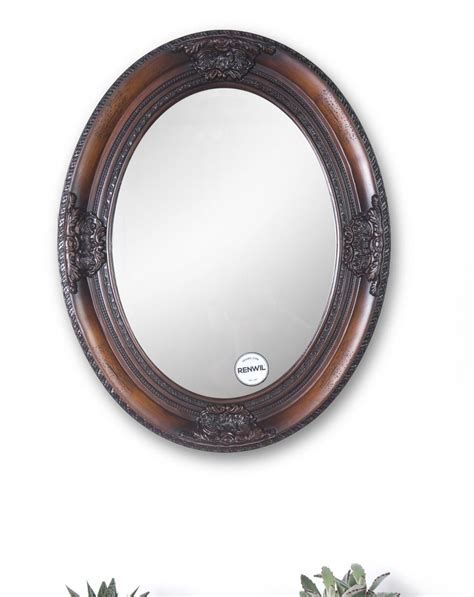 Oval Bathroom Mirror Wood Frame Semis Online