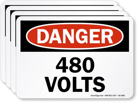 Danger 480 Volts Label Sku Lb 2608