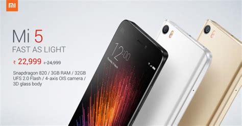 Xiaomi Mi 5 Price Cut Permanently By Rs 2000 In India Now Available