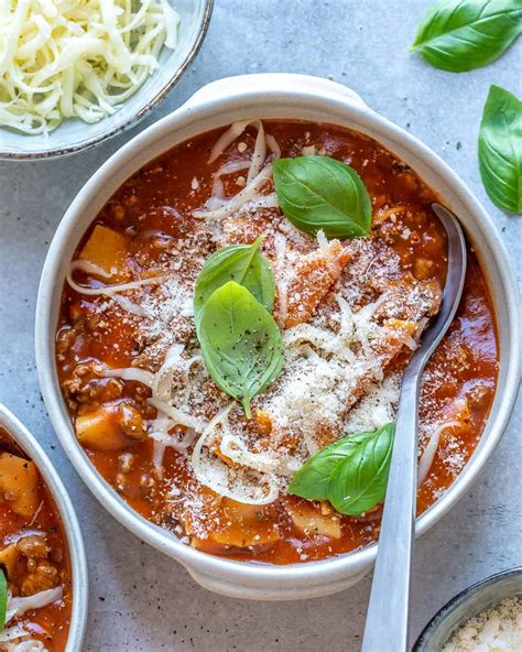 One Pot Lasagna Soup Recipe Healthy Fitness Meals