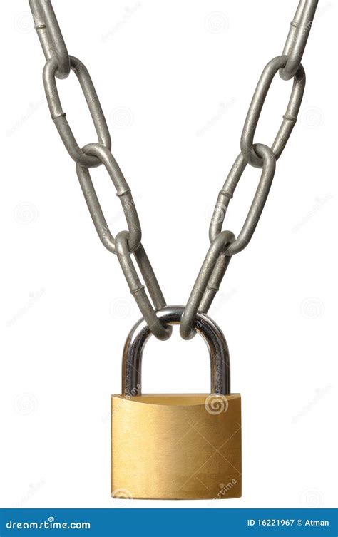 Padlock And Chain Stock Image Image Of Access Chain 16221967