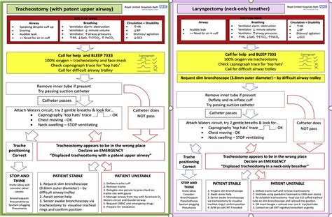 Two New Algorithms For Managing Tracheostomy Emergencies On The Icu