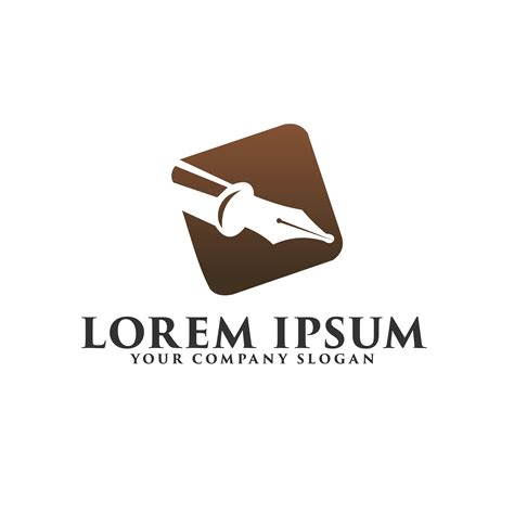 Luxury Pen Logo Fountain Pen Logo Design Concept Template 603693