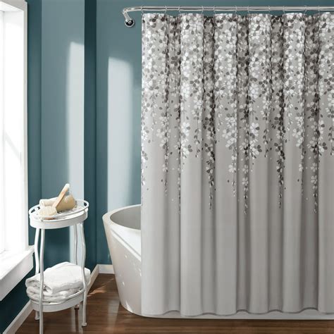 Lush Decor Weeping Flower Shower Curtain 72x72 Gray Single Walmart