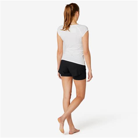 Womens Gym Shorts 2 In 1 520 Black