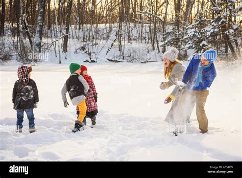 Woman Snowball Fight High Resolution Stock Photography And Images Alamy