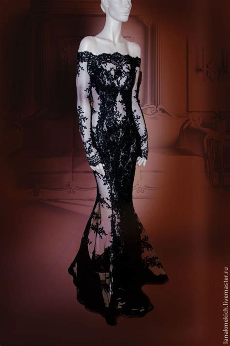 Black Lace Long Dress Queen Of Spades купить на Ярмарке Мастеров