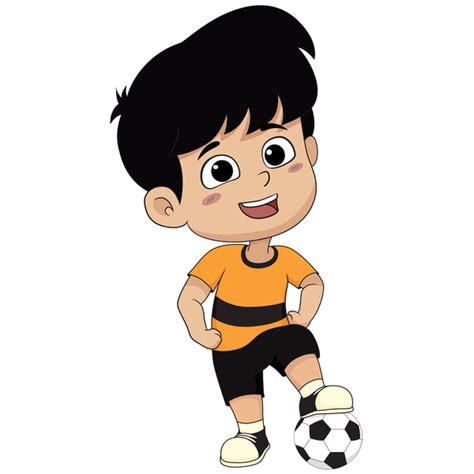 Cartoon Kid With Soccer Vectors 09 Welovesolo Peru Wall