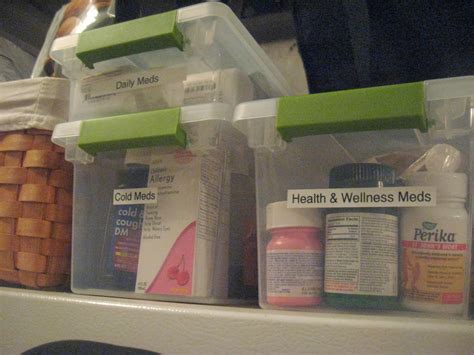 Simply Organized Homemaking Storing Medicine