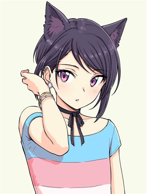 Catgirl Original Shorthairedwaifus