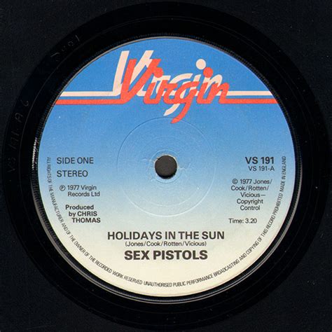 Holidays In The Sun Sex Pistols アルバム