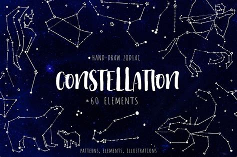 Constellations Hand Draw Elements Animal Illustrations Creative Market