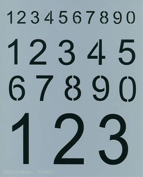 Printable Stencil Numbers