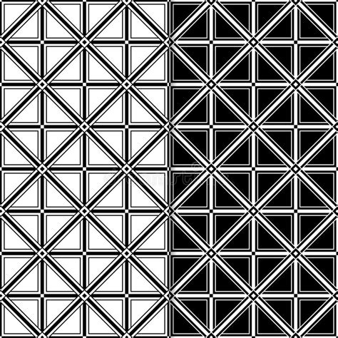 Black And White Geometric Seamless Pattern Stock Vector Illustration