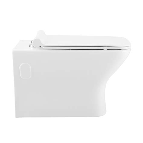Swiss Madison Carre Glossy White Dual Flush Elongated Standard Height