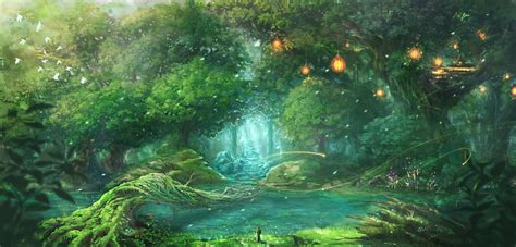 23 Anime Forest Wallpaper Wallpapersafari