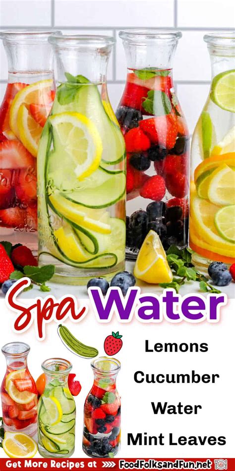 Spa Water With Lemons And Cucumbers Food Folks And Fun