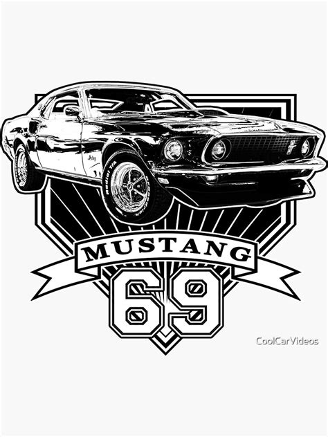 69 Mustang Fastback Sticker By Coolcarvideos Redbubble