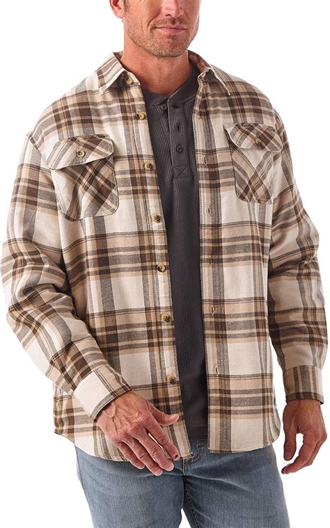 Wrangler Authentics Mens Long Sleeve Sherpa Lined Shirt Jacket Ebay