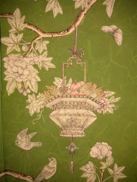 Gracie Handpainted Chinese Wallpaper Screen Antique