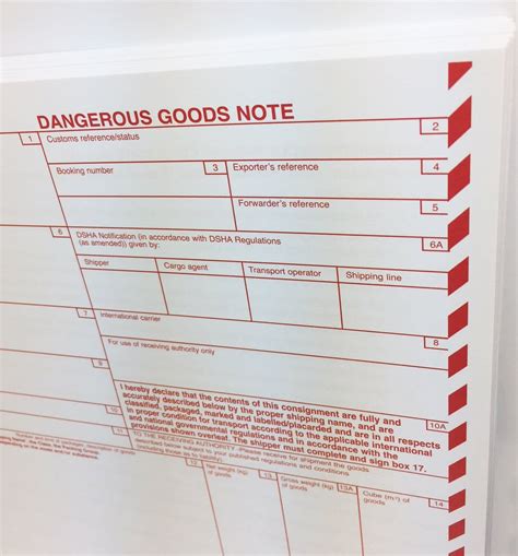9 Free Dangerous Goods Note Template Sampletemplatess Vrogue Co