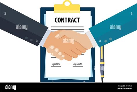 Business Contract Handshake Stock Vector Image And Art Alamy